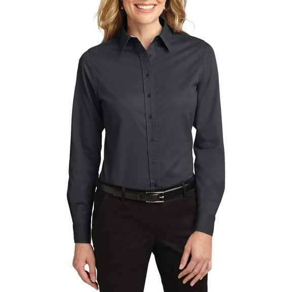 JustBlanks Ladies Long Sleeve Easy Care Shirt Comfortable Wash Wear
