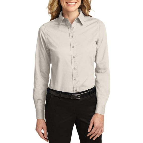 JustBlanks Ladies Long Sleeve Easy Care Shirt Comfortable Wash Wear
