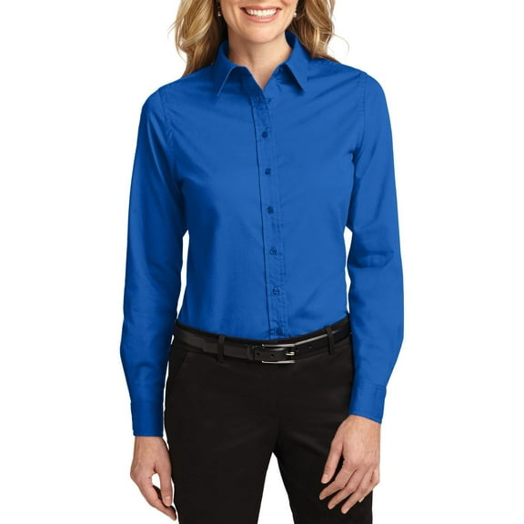 JustBlanks Ladies Long Sleeve Easy Care Shirt Comfortable Wash Wear