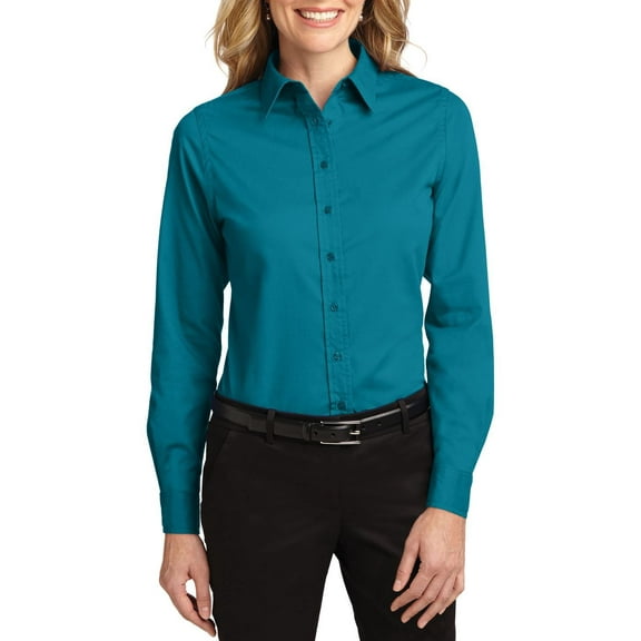 JustBlanks Ladies Long Sleeve Easy Care Shirt Comfortable Wash Wear