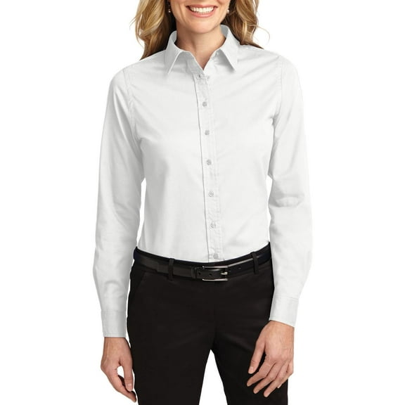 JustBlanks Ladies Long Sleeve Easy Care Shirt Comfortable Wash Wear