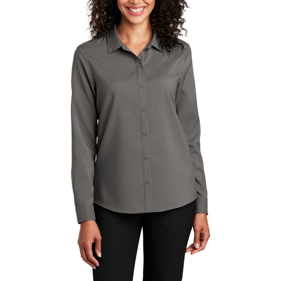 JustBlanks Womens Long Sleeve Polyester Performance Shirt Moisture Wicking Wrinkle Resistant