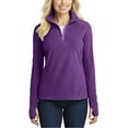 thumbnail image 1 of JustBlanks Ladies Microfleece 1 2 Zip Pullover Soft Polyester Fleece Long Sleeve, 1 of 1