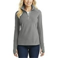 thumbnail image 1 of JustBlanks Ladies Microfleece 1 2 Zip Pullover Soft Polyester Fleece Long Sleeve, 1 of 1