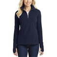 thumbnail image 1 of JustBlanks Ladies Microfleece 1 2 Zip Pullover Soft Polyester Fleece Long Sleeve, 1 of 1