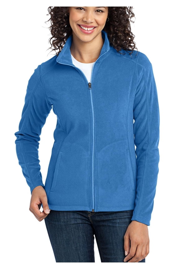 Womens Lightweight Microfleece Jacket Warm Soft Anti Pill Stylish Outerwear