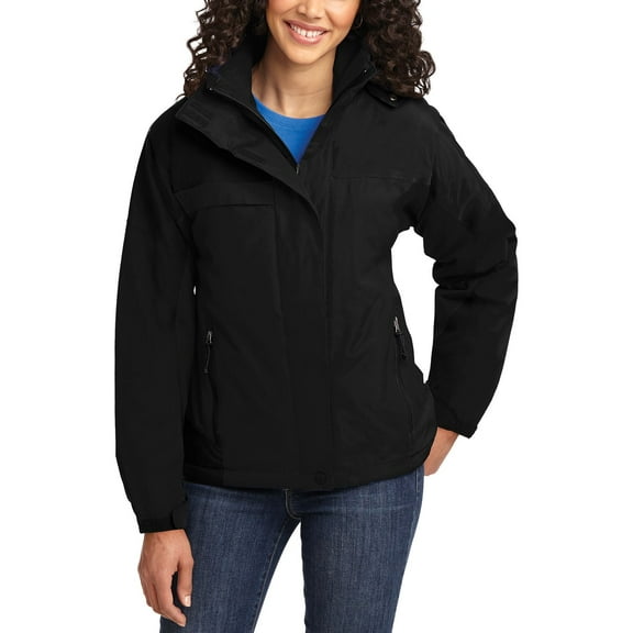 JustBlanks Ladies Waterproof Insulated Outdoor Jacket with Sherpa Fleece Lining Zip Off Hood