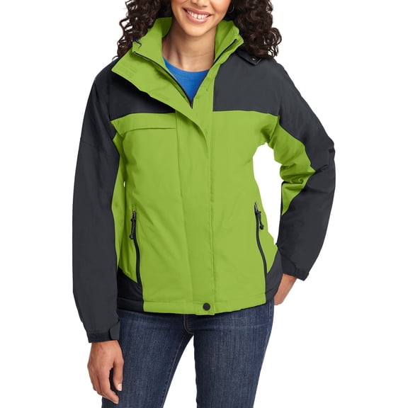 JustBlanks Ladies Waterproof Insulated Outdoor Jacket with Sherpa Fleece Lining Zip Off Hood