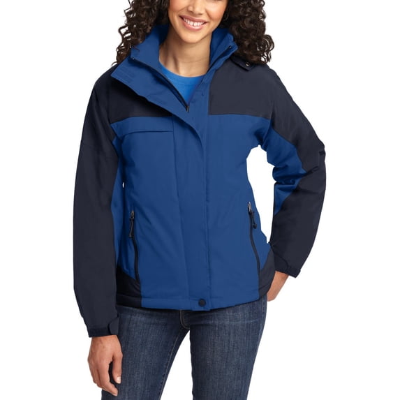JustBlanks Ladies Waterproof Insulated Outdoor Jacket with Sherpa Fleece Lining Zip Off Hood