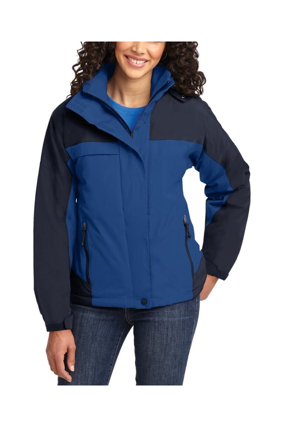 Ladies Waterproof Insulated Outdoor Jacket with Sherpa Fleece Lining Zip Off Hood