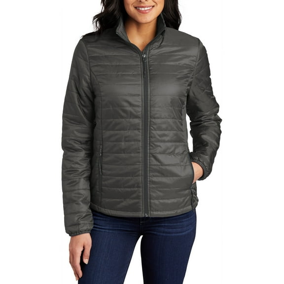 JustBlanks Womens Lightweight Packable Puffy Jacket Insulated Water Resistant with Stand Collar Full Sleeves