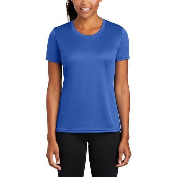 JustBlanks Womens Performance Moisture Wicking Crew Neck Short Sleeve T-Shirt