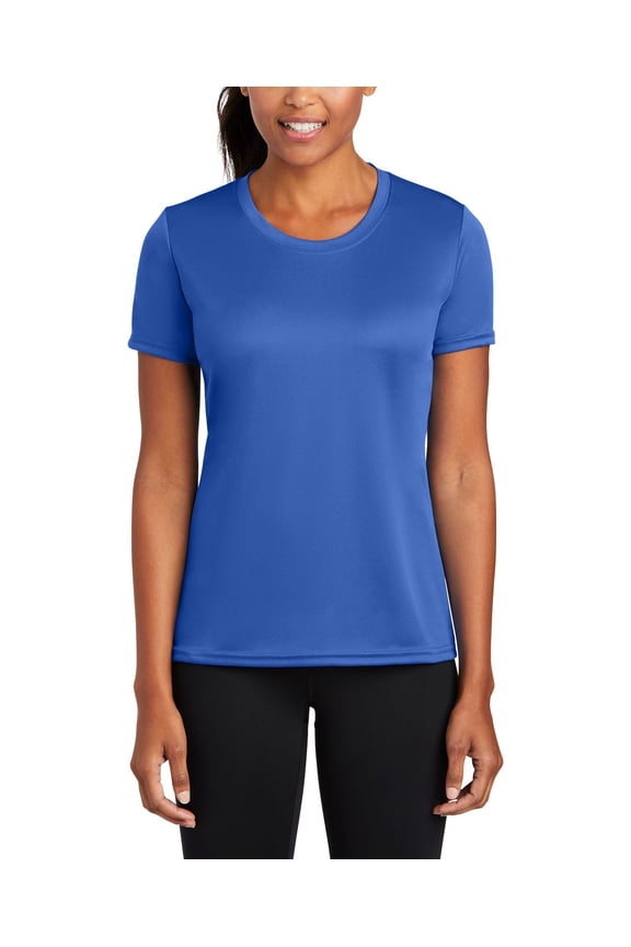Womens Performance Moisture Wicking Crew Neck Short Sleeve T-Shirt