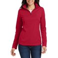 thumbnail image 1 of JustBlanks Womens Performance 1 2 Zip Pullover Polyester Mesh Moisture Wicking Cadet Collar, 1 of 1