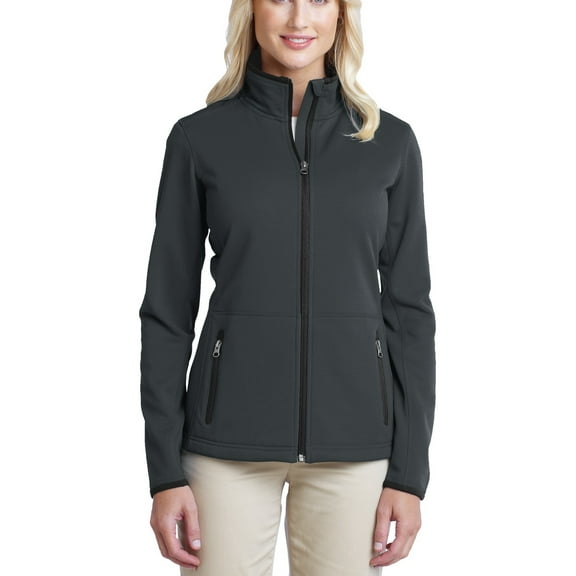 JustBlanks Womens Pique Fleece Jacket Soft Polyester with Zip Front Adjustable Hem