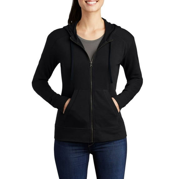 JustBlanks Womens Tri Blend Wicking Fleece Full Zip Hooded Jacket with Front Pockets