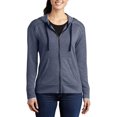 thumbnail image 1 of JustBlanks Womens Tri Blend Wicking Fleece Full Zip Hooded Jacket with Front Pockets, 1 of 1