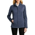 thumbnail image 1 of JustBlanks Womens Soft Shell Full Zip Jacket Water Resistant Stretch Polyester Knit, 1 of 1
