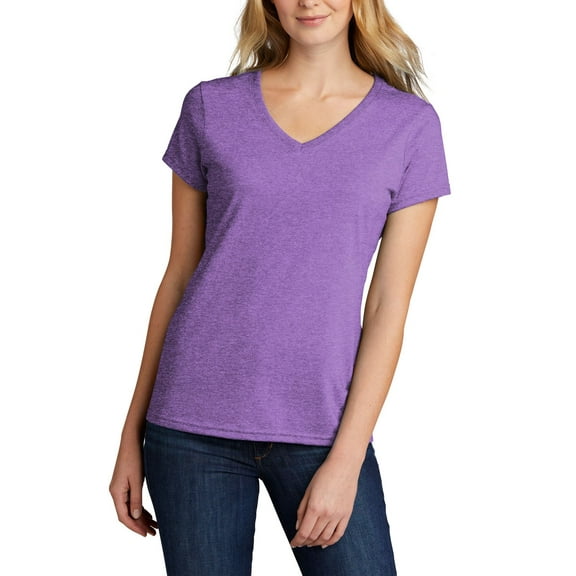 JustBlanks Womens Tri Blend V Neck Soft Lightweight Short Sleeve T Shirt