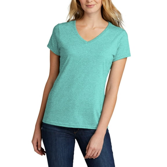 JustBlanks Womens Tri Blend V Neck Soft Lightweight Short Sleeve T Shirt
