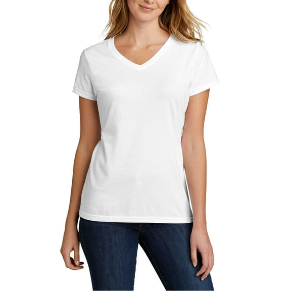 JustBlanks Womens Tri Blend V Neck Soft Lightweight Short Sleeve T Shirt