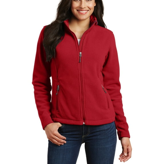 JustBlanks Womens Full Zip Fleece Jacket Polyester Soft Midweight Fabric Zippered Pockets Adjustable Hem
