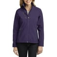 thumbnail image 1 of Just Blanks Ladies Welded Soft Shell Jacket Fabric Breathability Rating Reverse Coil Zippers, Posh Purple, 4XL, 1 of 1
