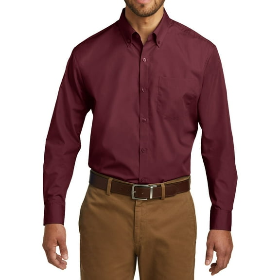 JustBlanks Long Sleeve Carefree Poplin Shirt Lightweight and breathable
