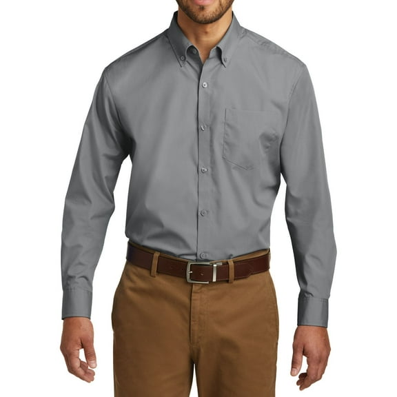 JustBlanks Long Sleeve Carefree Poplin Shirt Lightweight and breathable