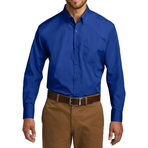JustBlanks Long Sleeve Carefree Poplin Shirt Lightweight and breathable