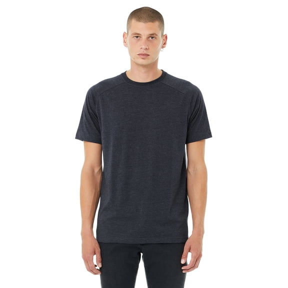 Just Blanks Long Sleeve Cotton Twill Shirt Button-Down Collar With Woodtone Buttons, HEATHER NAVY, XL