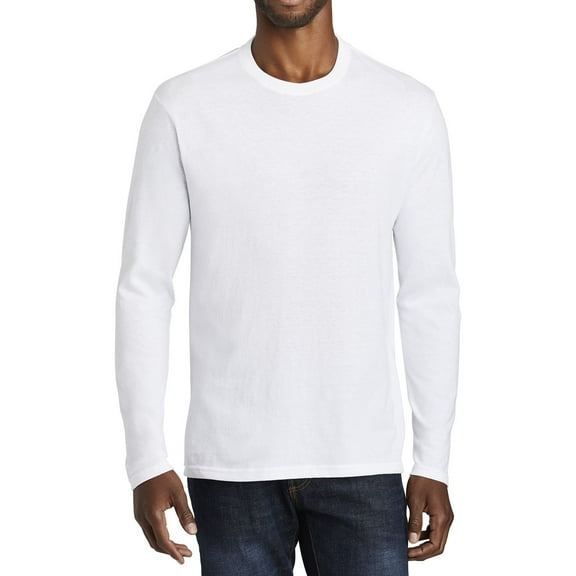JustBlanks Long Sleeve Blend Soft Cotton Polyester Rib Knit Neck Classic Fit T Shirt