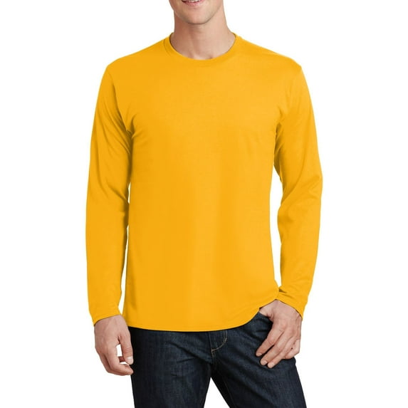 Just Blanks Long Sleeve Fan Favorite Tee, Bright Gold, 6XL