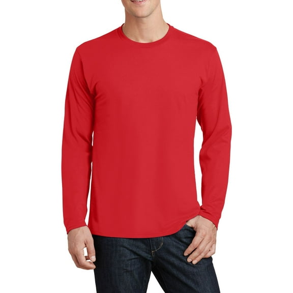 JustBlanks Long Sleeve 100 Cotton Crew Neck Lightweight Casual Fit T-Shirt