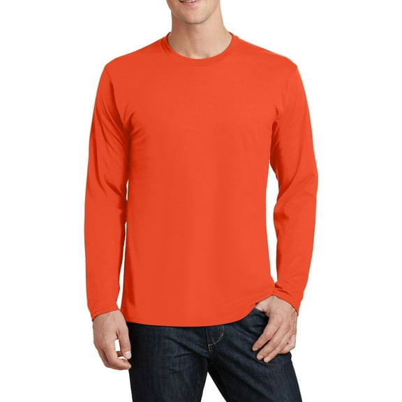 JustBlanks Long Sleeve 100 Cotton Crew Neck Lightweight Casual Fit T-Shirt