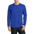 thumbnail image 1 of JustBlanks Long Sleeve 100 Cotton Crew Neck Lightweight Casual Fit T-Shirt, 1 of 1