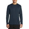 thumbnail image 1 of JustBlanks Long Sleeve Performance Moisture Wicking Polyester Crew Neck T Shirt, 1 of 1