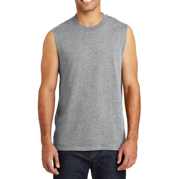 Just Blanks Long Sleeve Pocket T-Shirt – Soft, Durable Cotton Tee with Classic Pocket Design, Athletic Heather, 4XL