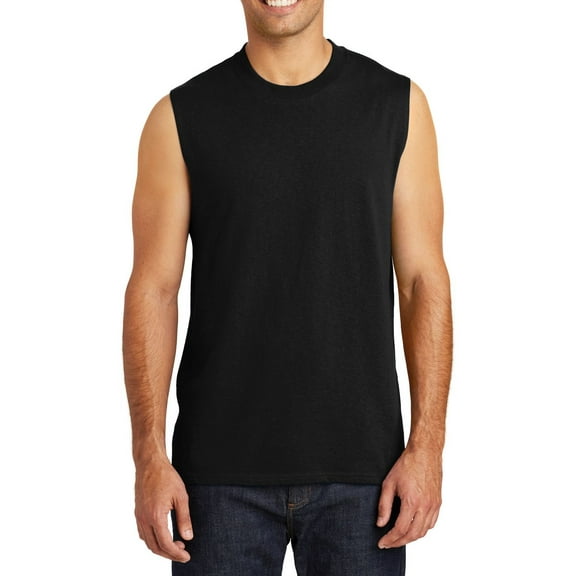 JustBlanks Sleeveless 100 Cotton Crewneck Muscle T Shirt