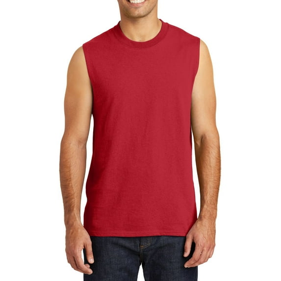JustBlanks Sleeveless 100 Cotton Crewneck Muscle T Shirt