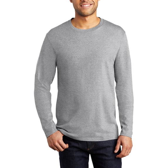 Just Blanks Long Sleeve Sweatshirt – Soft, Durable Cotton-Blend Pullover for All-Season Comfort, Athletic Heather, M