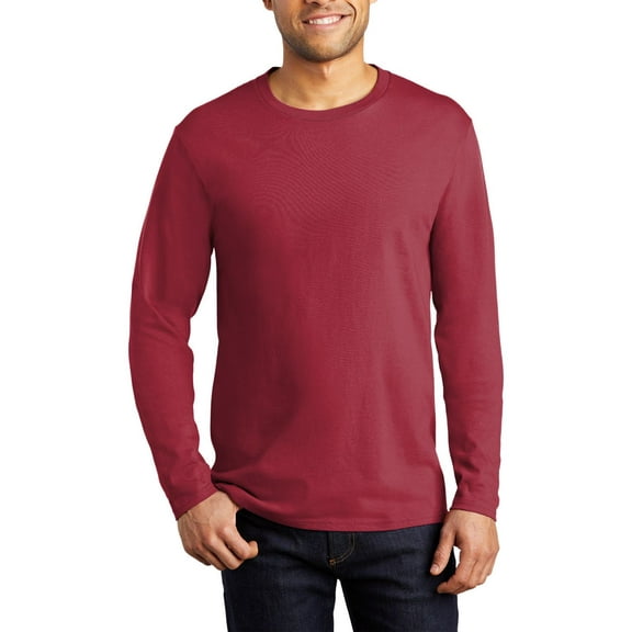 Just Blanks Long Sleeve Sweatshirt – Soft, Durable Cotton-Blend Pullover for All-Season Comfort, Rich Red, M
