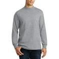 thumbnail image 1 of JustBlanks Essential Mock Turtleneck Shirt 100 Cotton Rib Knit Collar Cuffs, 1 of 1