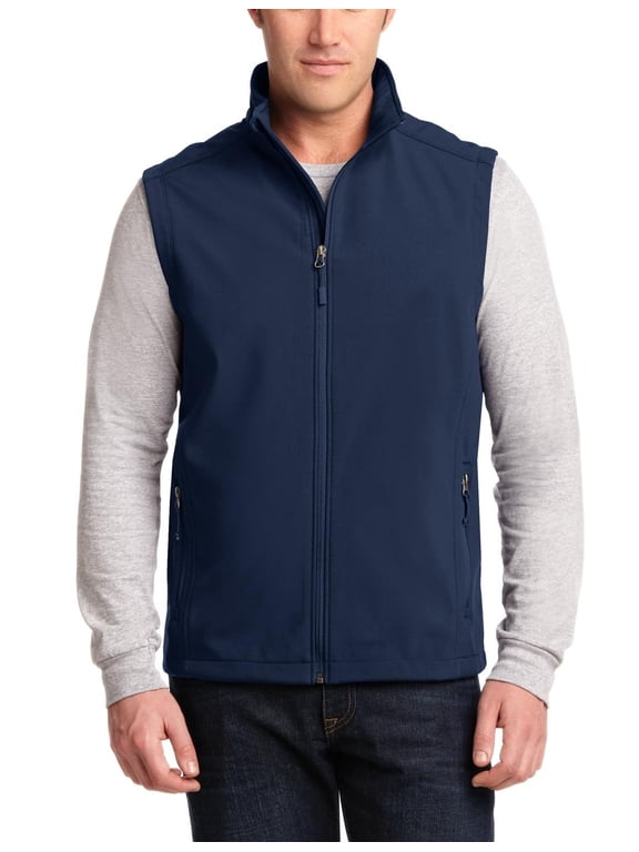 Core Soft Shell Vest Water Resistant Windproof Fleece Lined Zip Front Multiple Colors