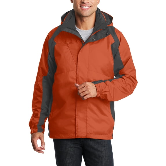 JustBlanks Mens 3 in 1 Waterproof Wind Resistant Polyester Jacket with Detachable Hood Inner Fleece Liner
