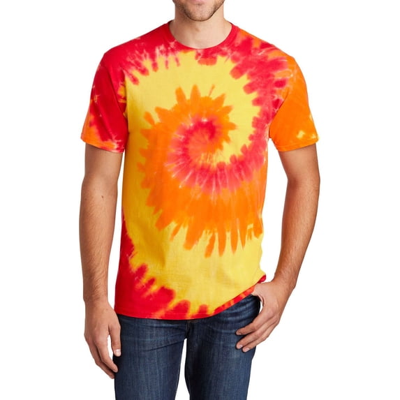 JustBlanks Tie Dye 100 Pigment Dyed Cotton Crew Neck Short Sleeve T Shirt