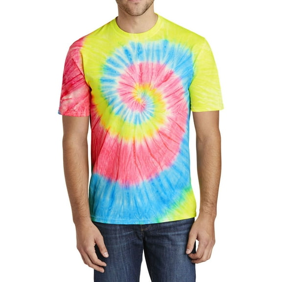 JustBlanks Tie Dye 100 Pigment Dyed Cotton Crew Neck Short Sleeve T Shirt