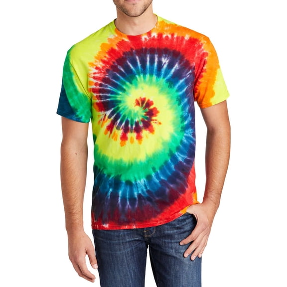 JustBlanks Tie Dye 100 Pigment Dyed Cotton Crew Neck Short Sleeve T Shirt