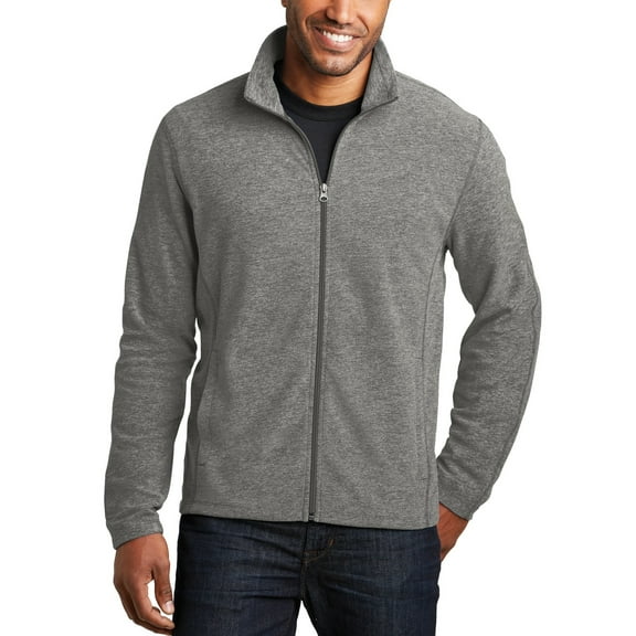 Just Blanks Men's Full-Zip Soft Shell Jacket - Water-Resistant, Windproof, Durable Outerwear, Pearl Grey Heather, 4XL