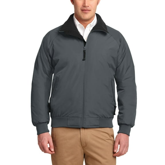 Just Blanks Men’s Nylon Polyester Challenger Jacket, Steel Grey/True Black, 4XL